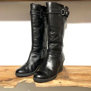 UGG | Maxene Leather Wedge Boot Size 8